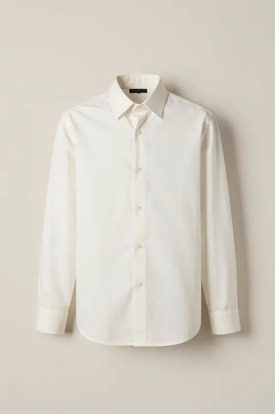 Ivory poplin shirt