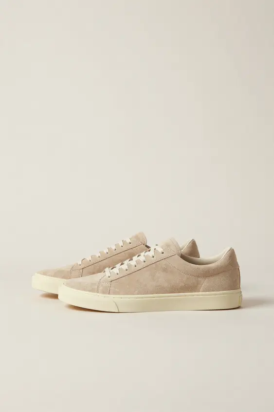 Suede court sneakers