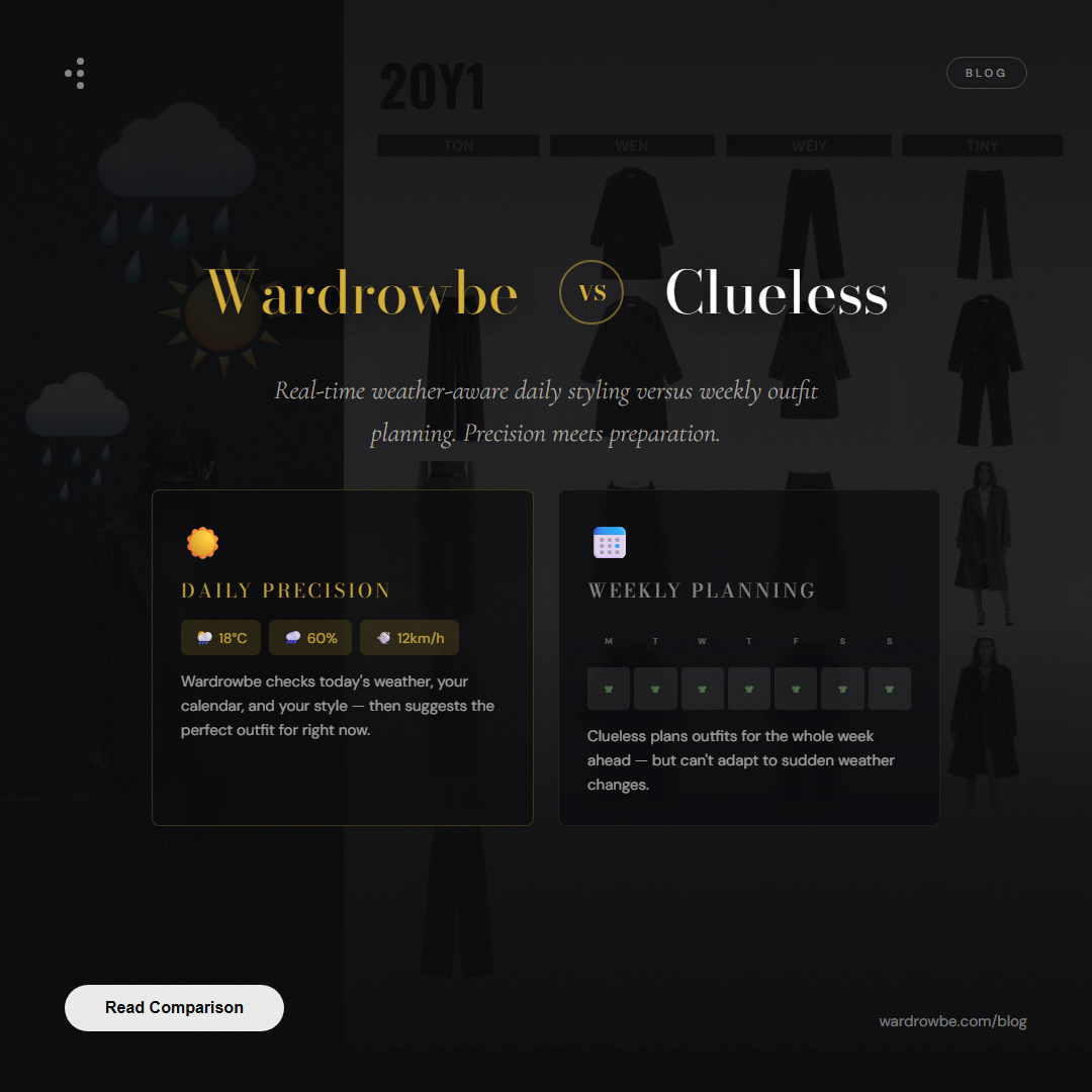 Clueless Ascii Wardrowbe vs Clueless: AI Outfit Planning Compared | Wardrowbe