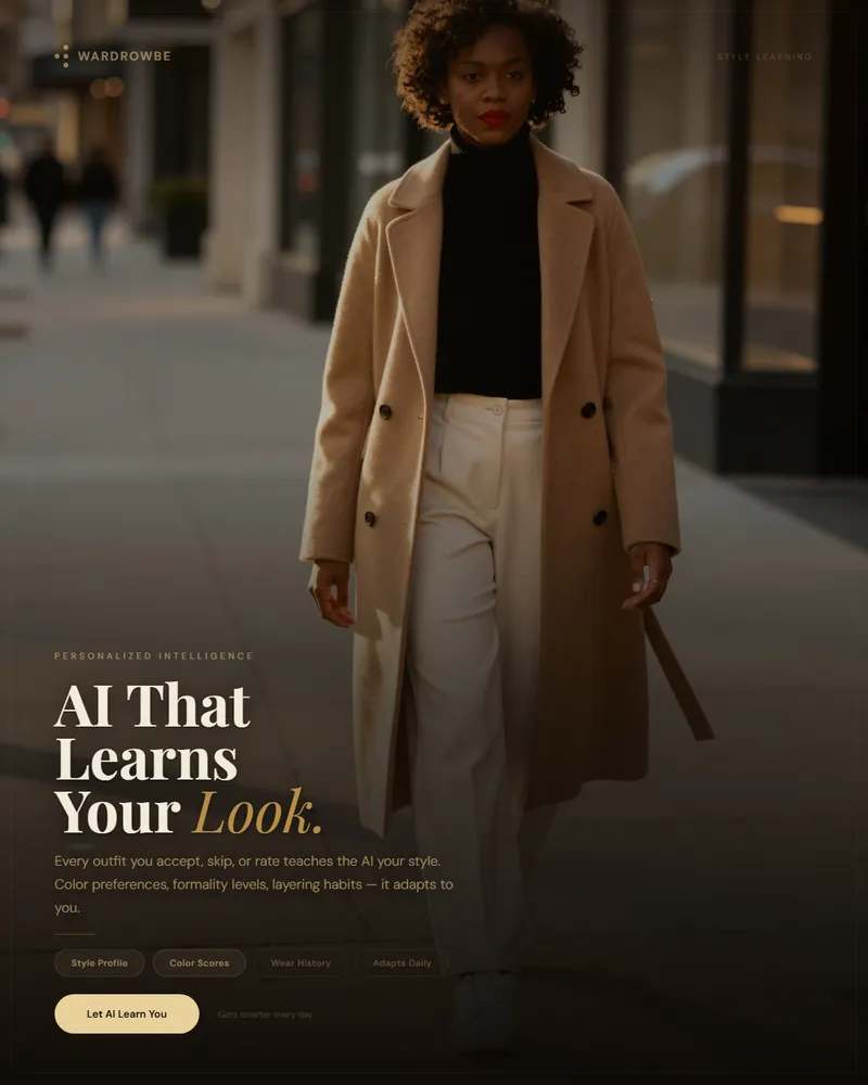 Professional checking outfit suggestion on phone before heading to office