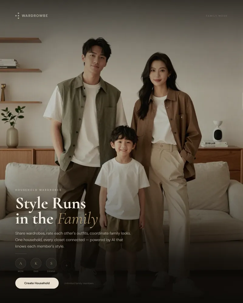 Family members sharing and discussing style choices together